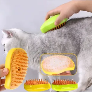 Abound Cat Deshedding Tool - 3-in-1 Electric Steam Brush for Grooming, Massage, and Shedding Control