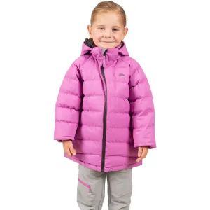 Amira Girls' Hooded Padded Jacket in Deep Pink