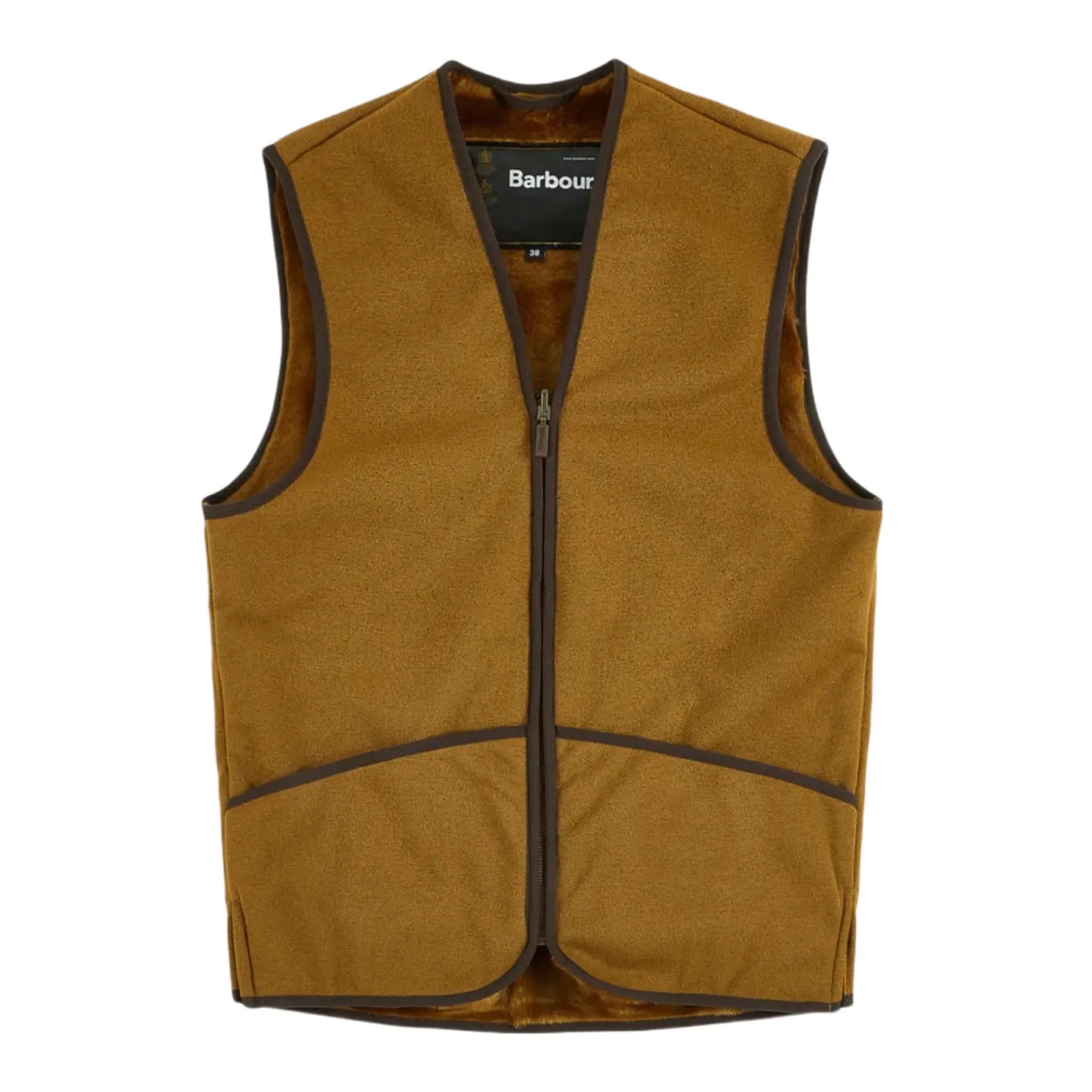 BARBOUR Warm Pile Waistcoat Zip-In Liner Brown