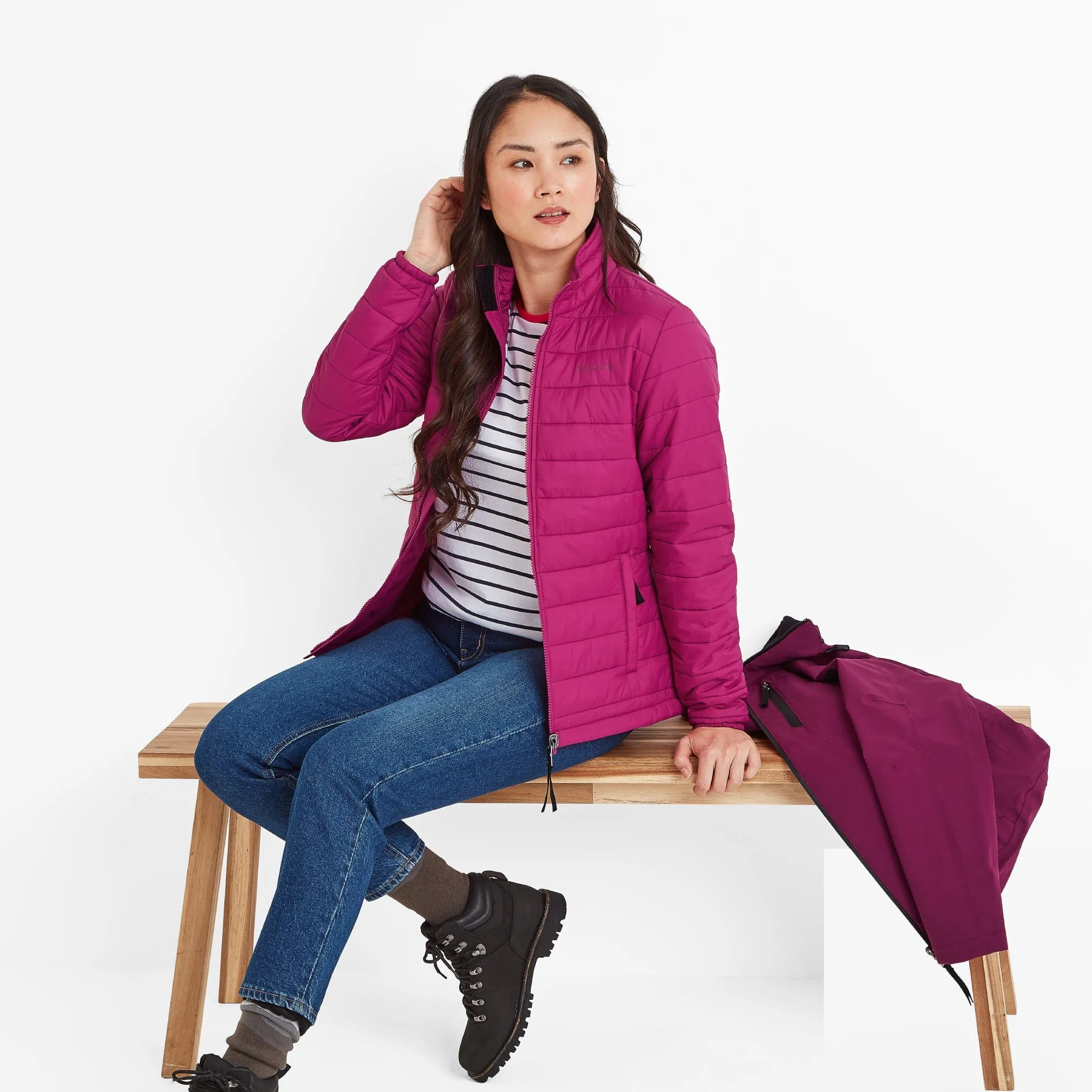 Beverley Womens 3-in-1 Waterproof Jacket - Purple Berry