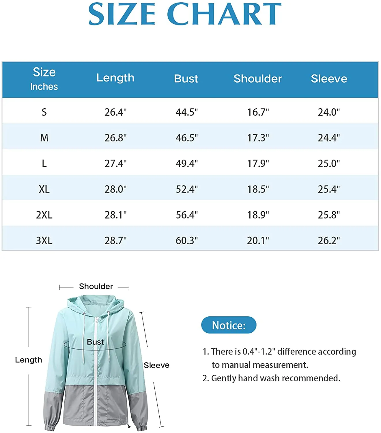 Century Star Plus Size Rain Jackets for Women Waterproof Windbreaker Lightweight Rain Coats with Hood Packable