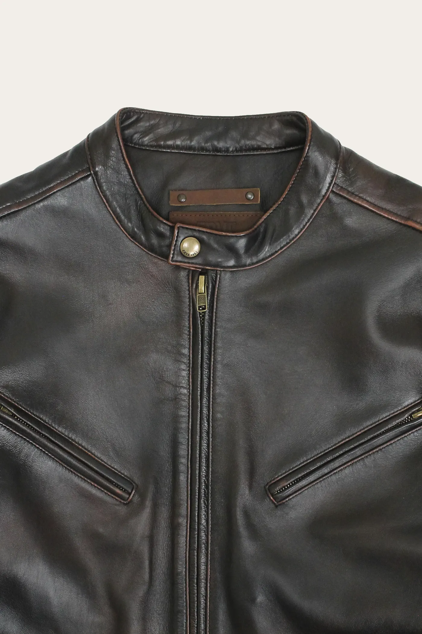 Contemporary Racer Leather Jacket