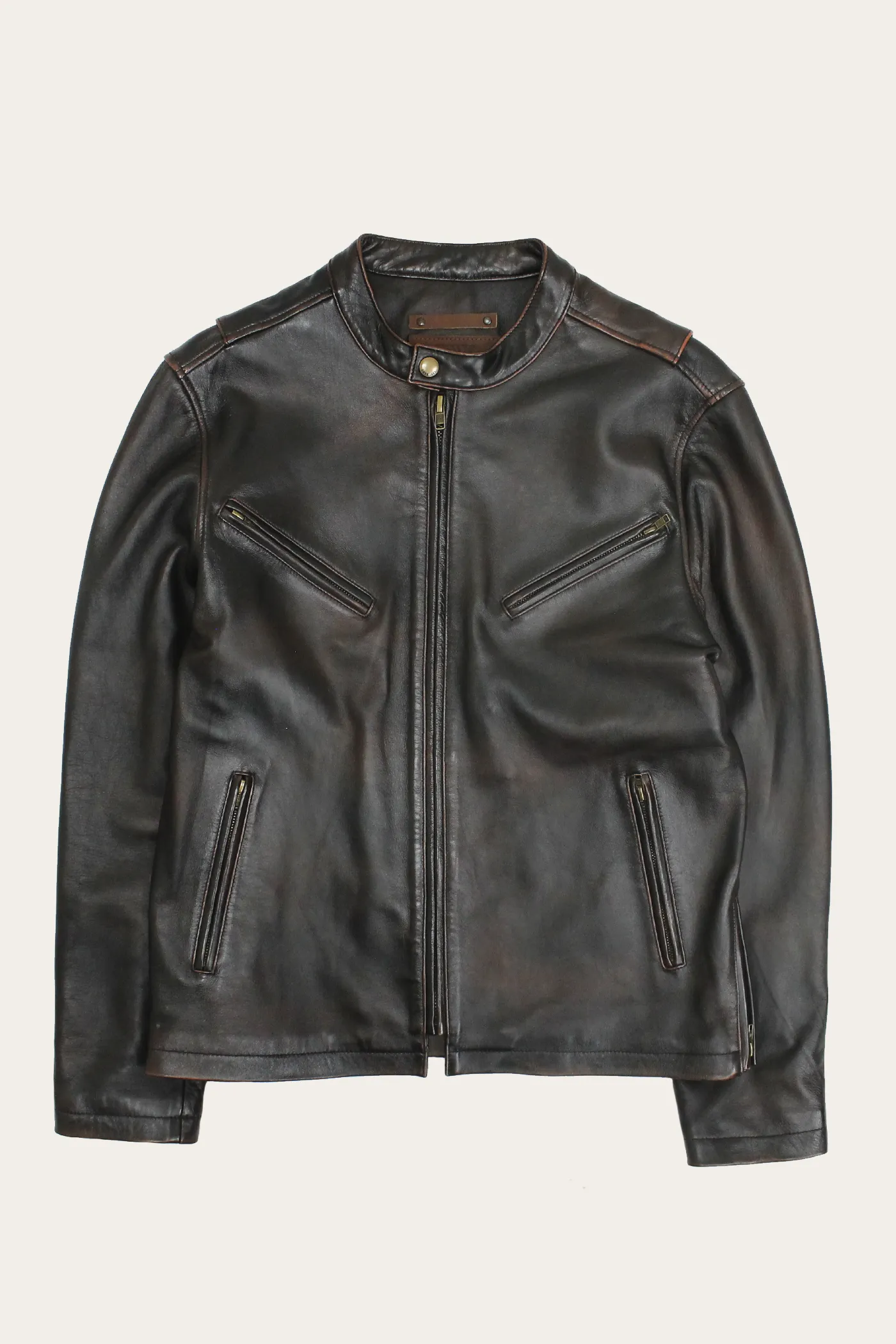 Contemporary Racer Leather Jacket