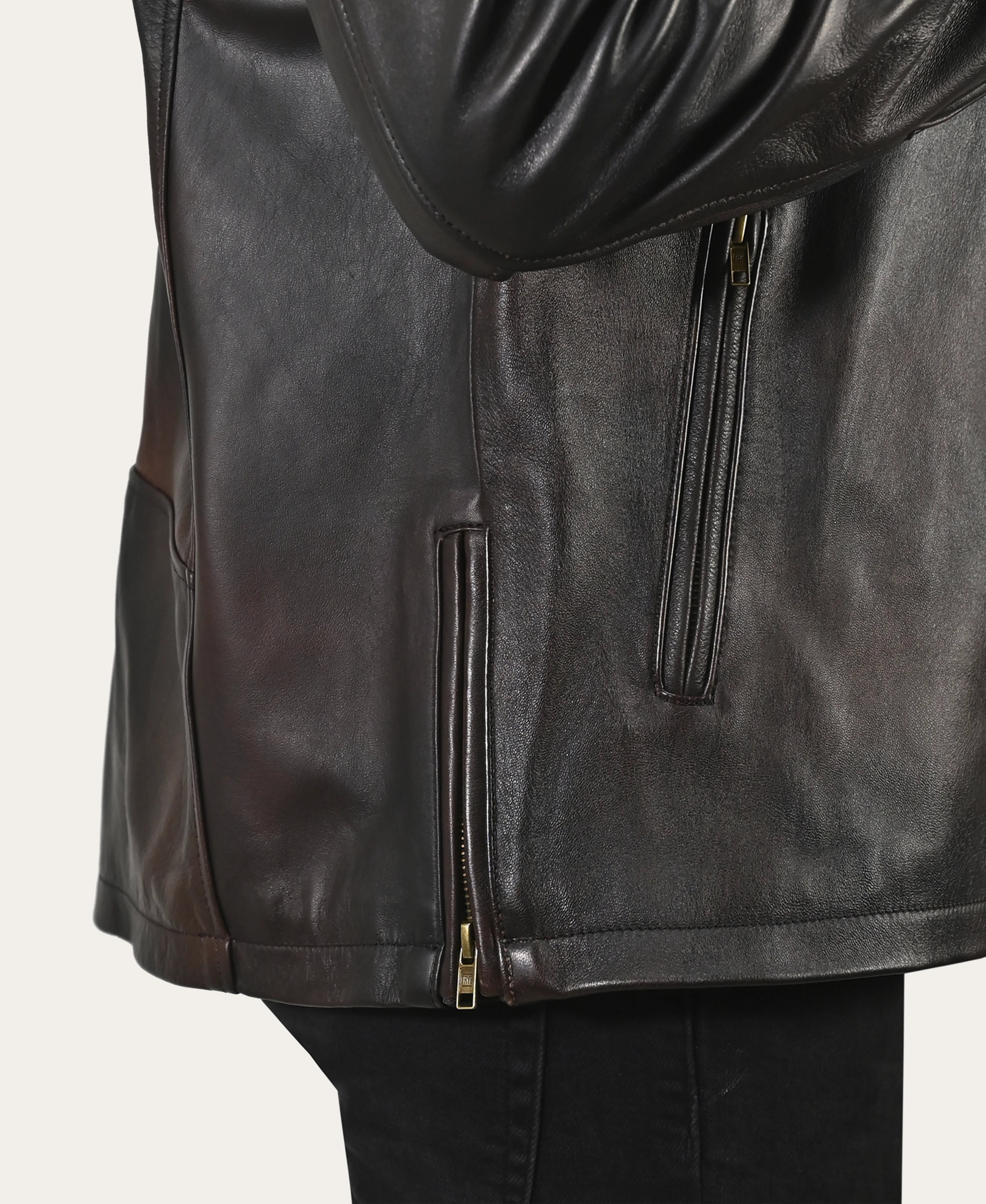 Contemporary Racer Leather Jacket