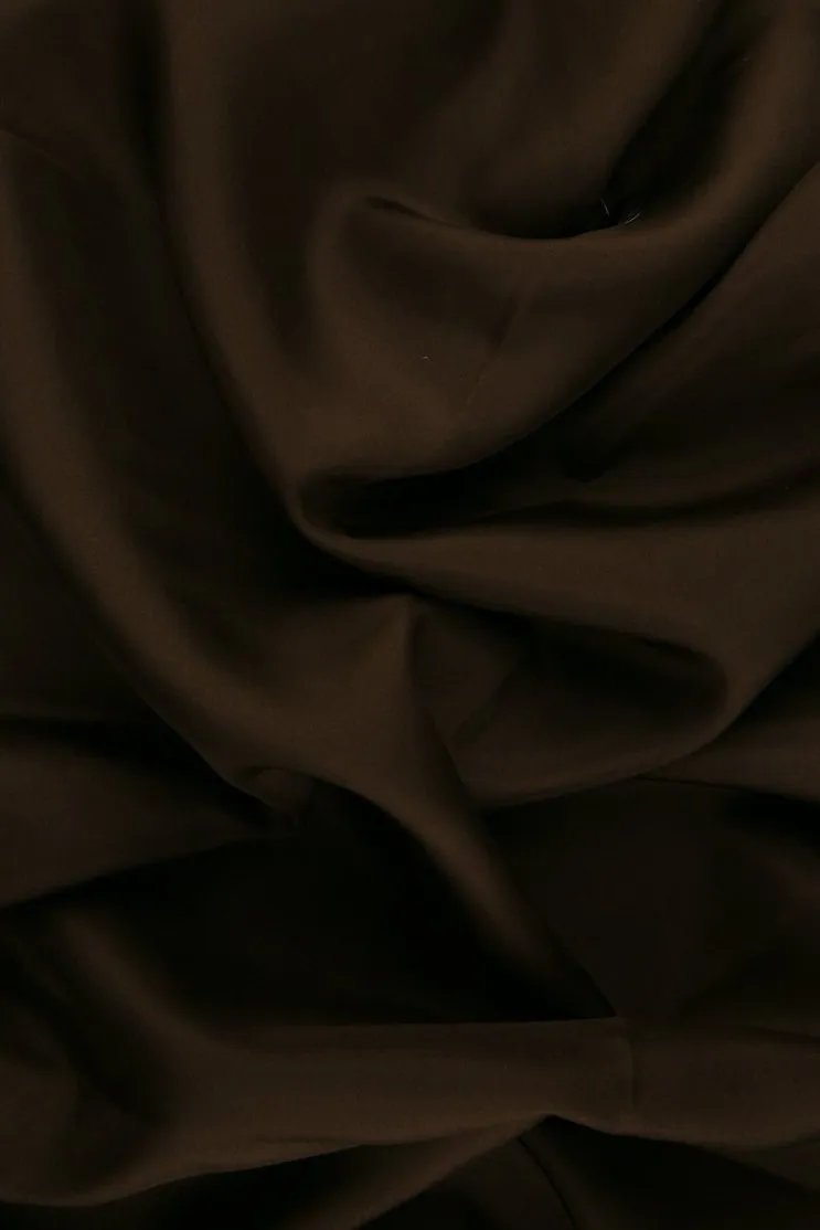 Copper Brown Habotai Silk Fabric