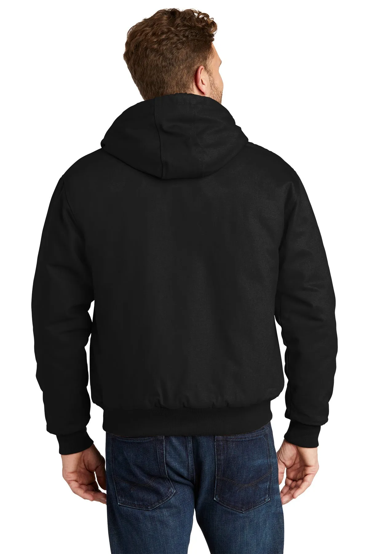 CornerStone Tall Duck Cloth Hooded Work Jacket, Black