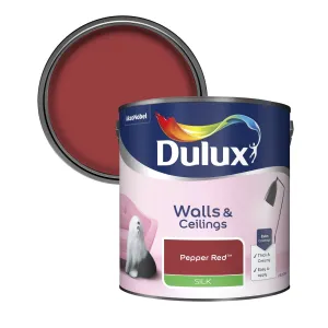 Dulux Silk Emulsion Paint For Walls And Ceilings - Pepper Red 2.5L