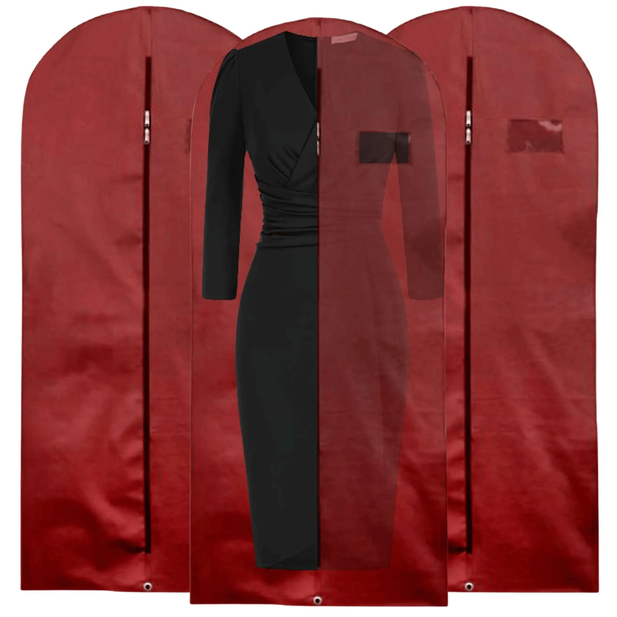 Foldable Long Dress Cover - 54" Maroon