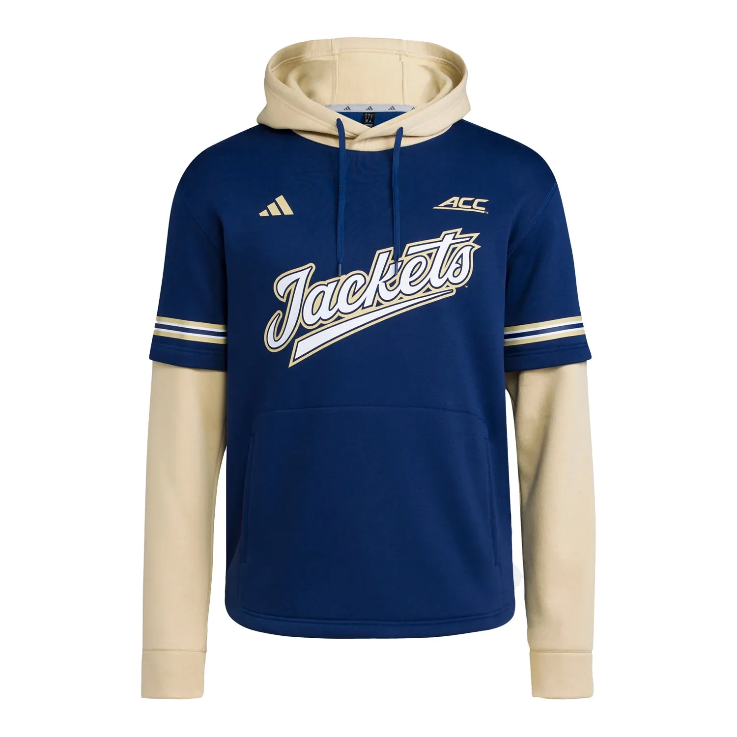 Georgia Tech Yellow Jackets Adidas Baseball Navy Hooded Jersey