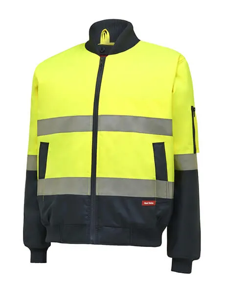 Hard Yakka Hi-Visibility 2Tone Bomber Jacket With Hoop Tape (Y06675)