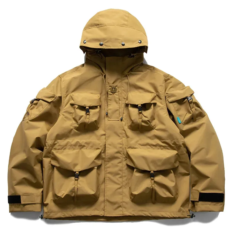 Japanese Trend Hooded Cargo Jacket - High Quality Mountaineering Coats