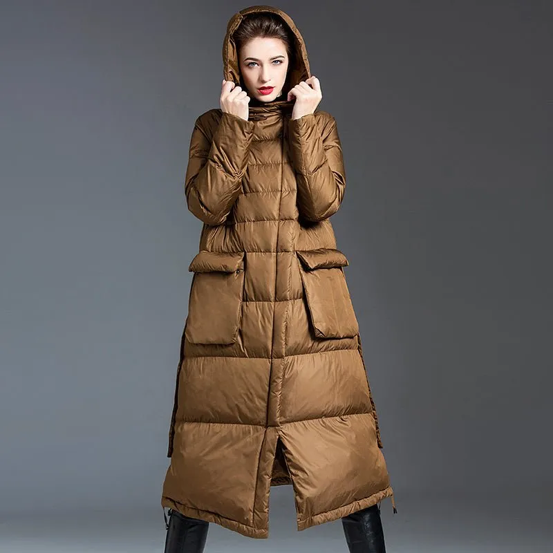 Luxy Moon Long Winter Coats Womens Puffer Coat With Big Pocket