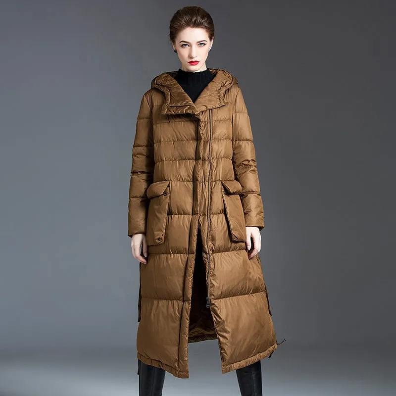 Luxy Moon Long Winter Coats Womens Puffer Coat With Big Pocket