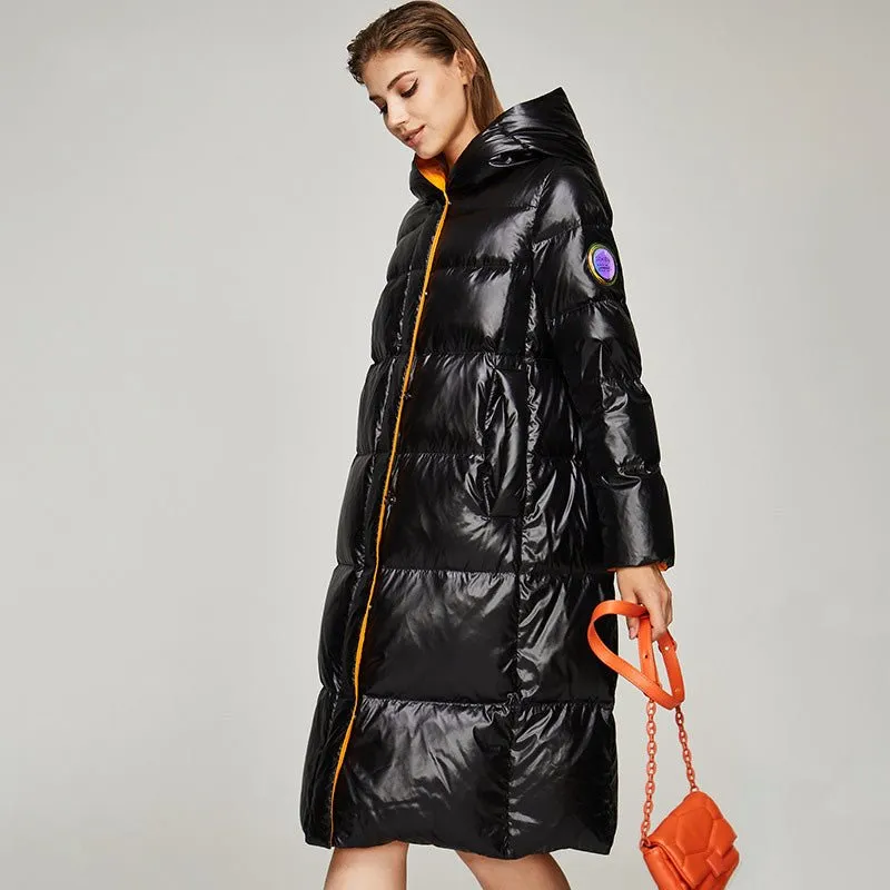 Luxy Moon Long Winter Reflective Puffer Coats For Women