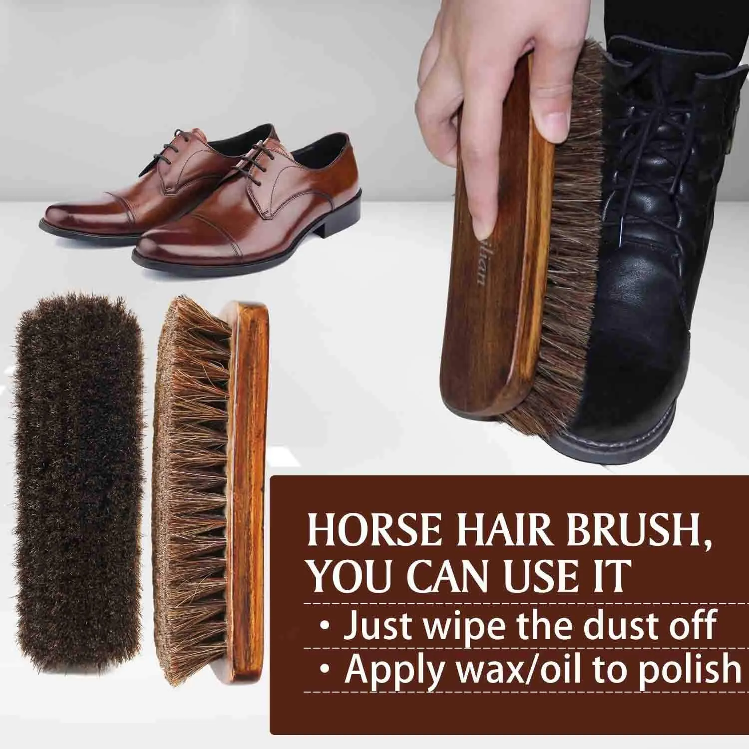 MAXIMILIAN 8" Shoe Shine Brush