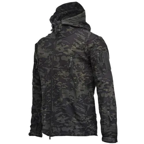 Men Military Tactical Hiking Jacket Outdoor Windproof Fleece Thermal