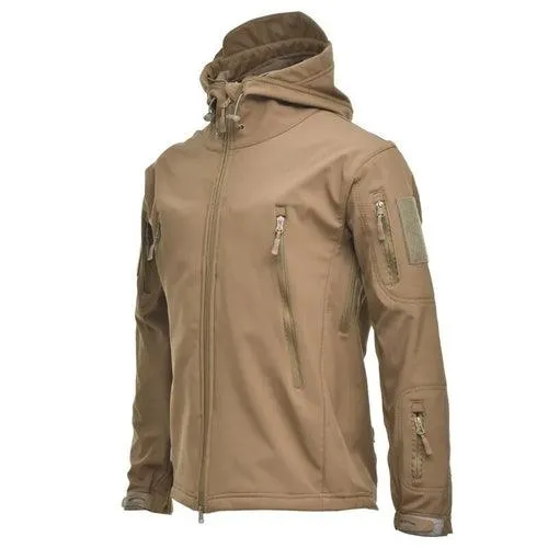 Men Military Tactical Hiking Jacket Outdoor Windproof Fleece Thermal