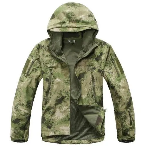 Men Military Tactical Hiking Jacket Outdoor Windproof Fleece Thermal