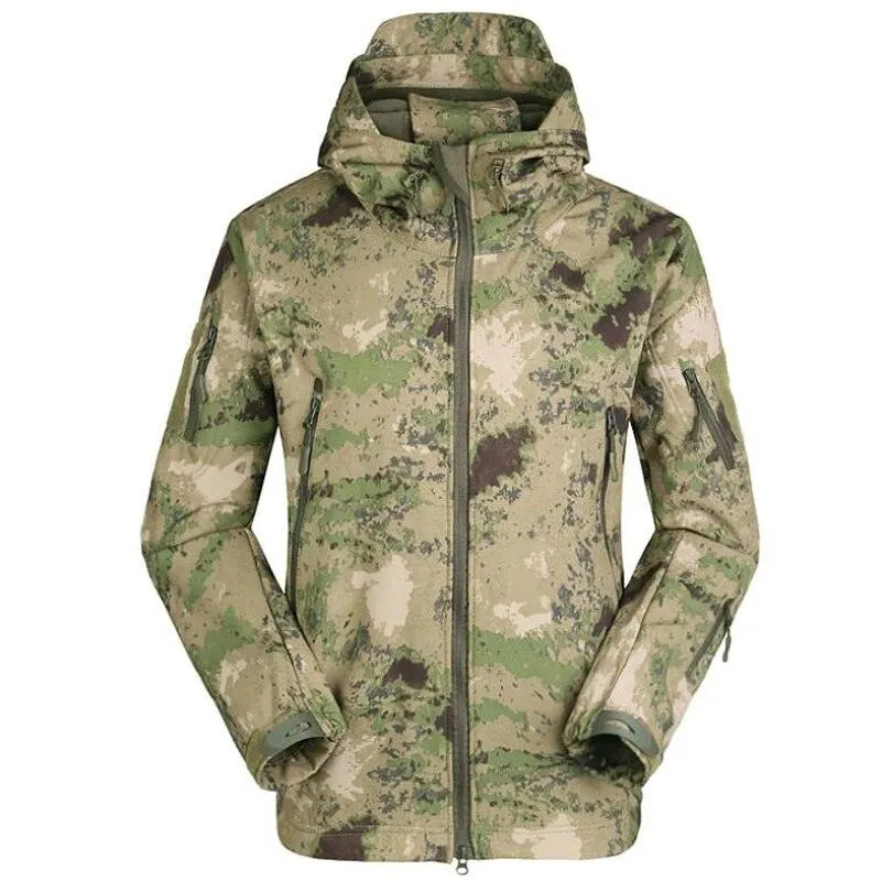 Men Military Tactical Hiking Jacket Outdoor Windproof Fleece Thermal