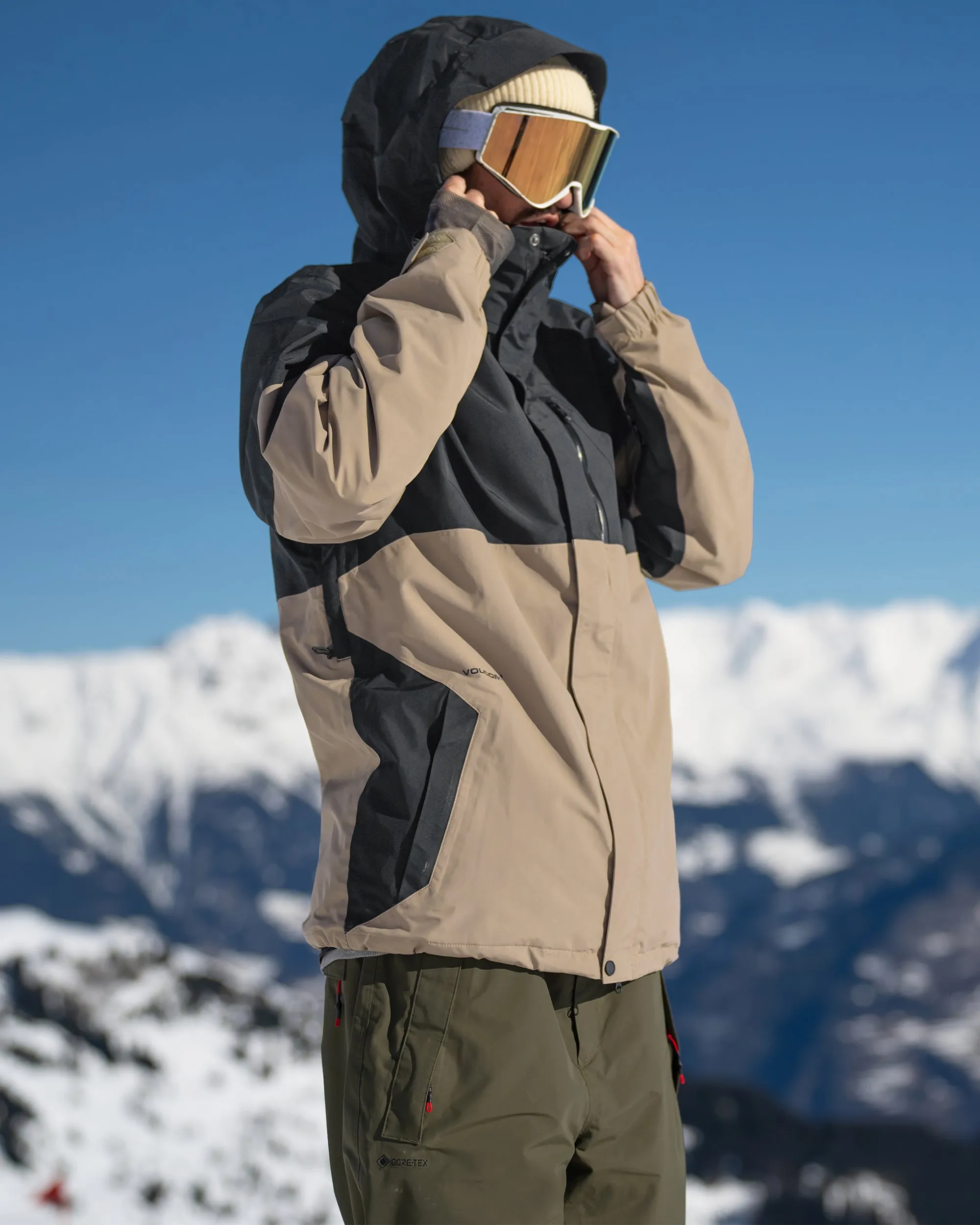 Mens L Gore-Tex Jacket - Chestnut Brown