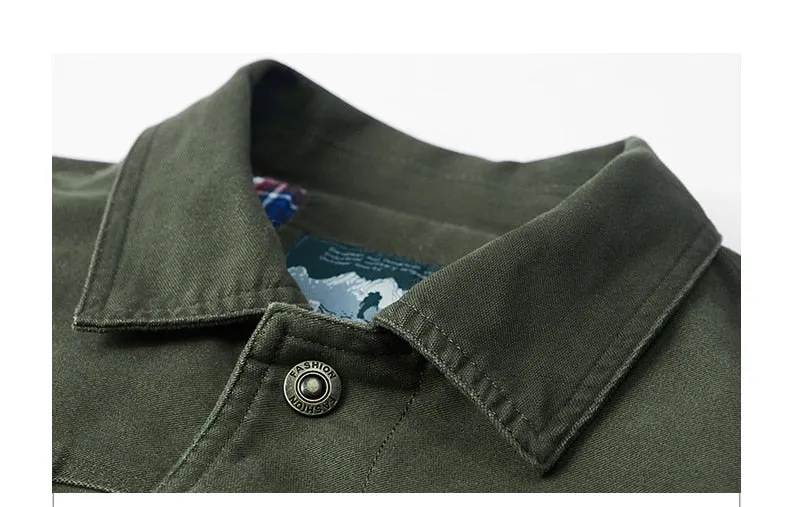 Military Style Salute Folded Collar Jacket