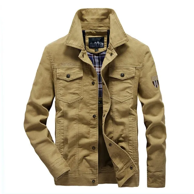 Military Style Salute Folded Collar Jacket