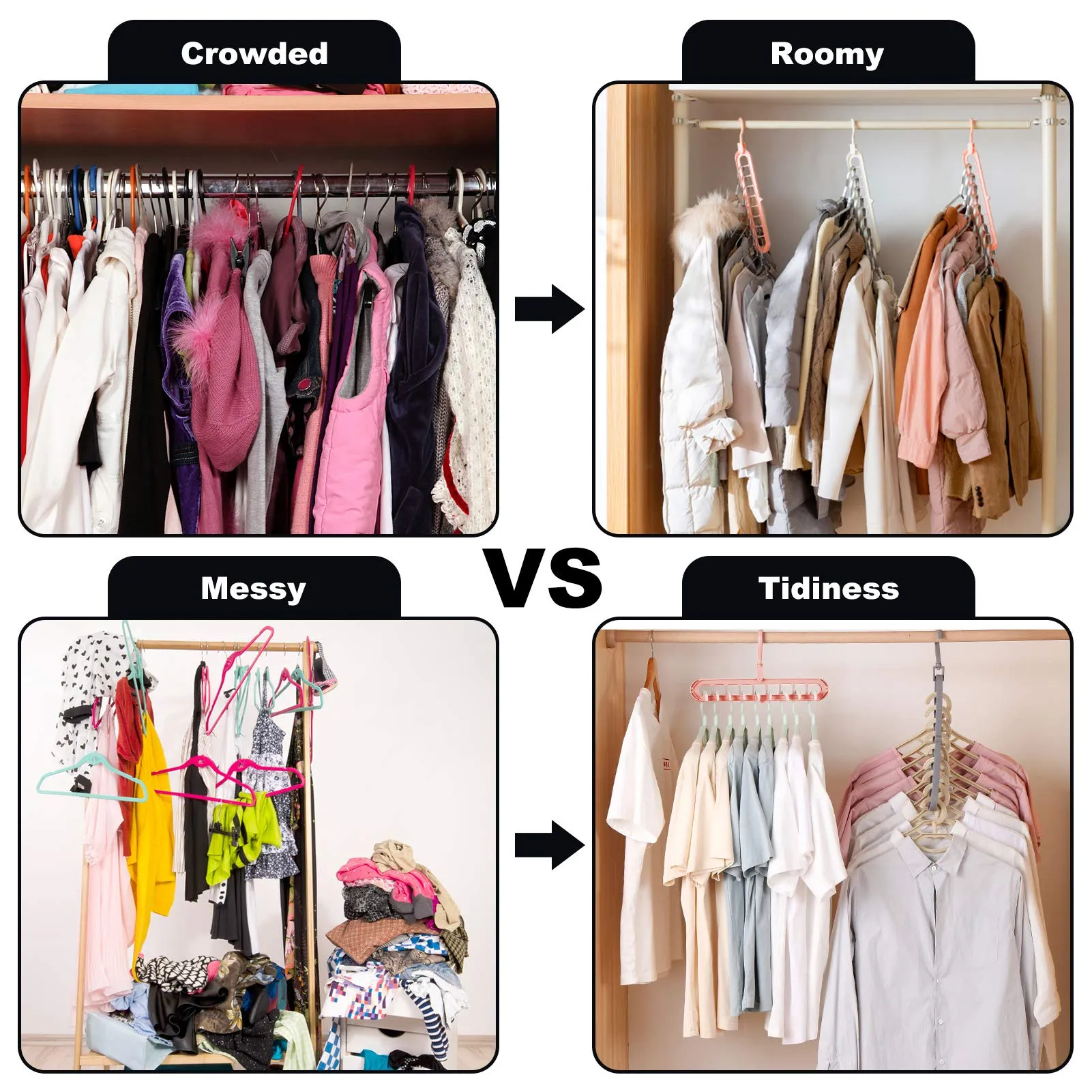 Multifunctional Closet Organizer Magic Space Saving Hangers