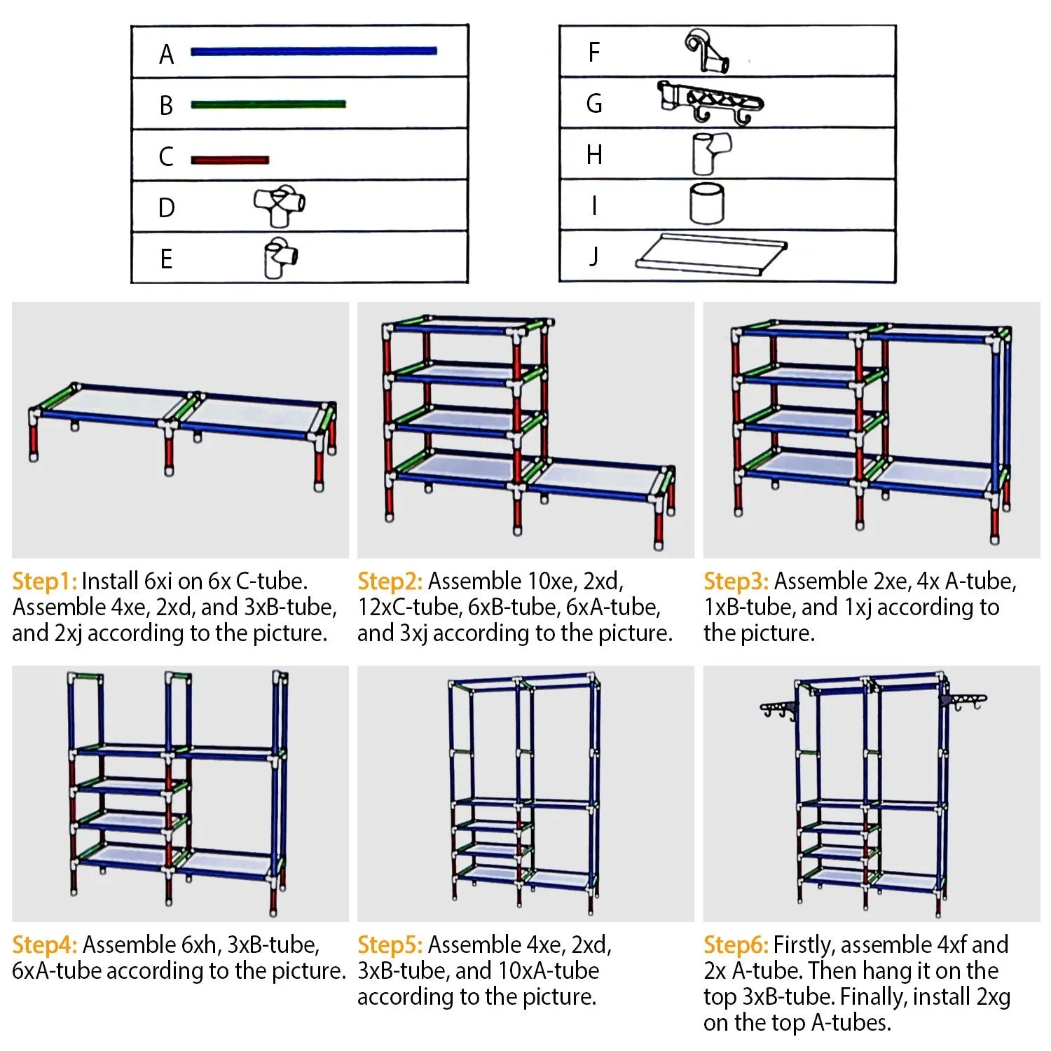 Multifunctional Metal Garment Rack with Clothing and Shoe Organizer Shelves