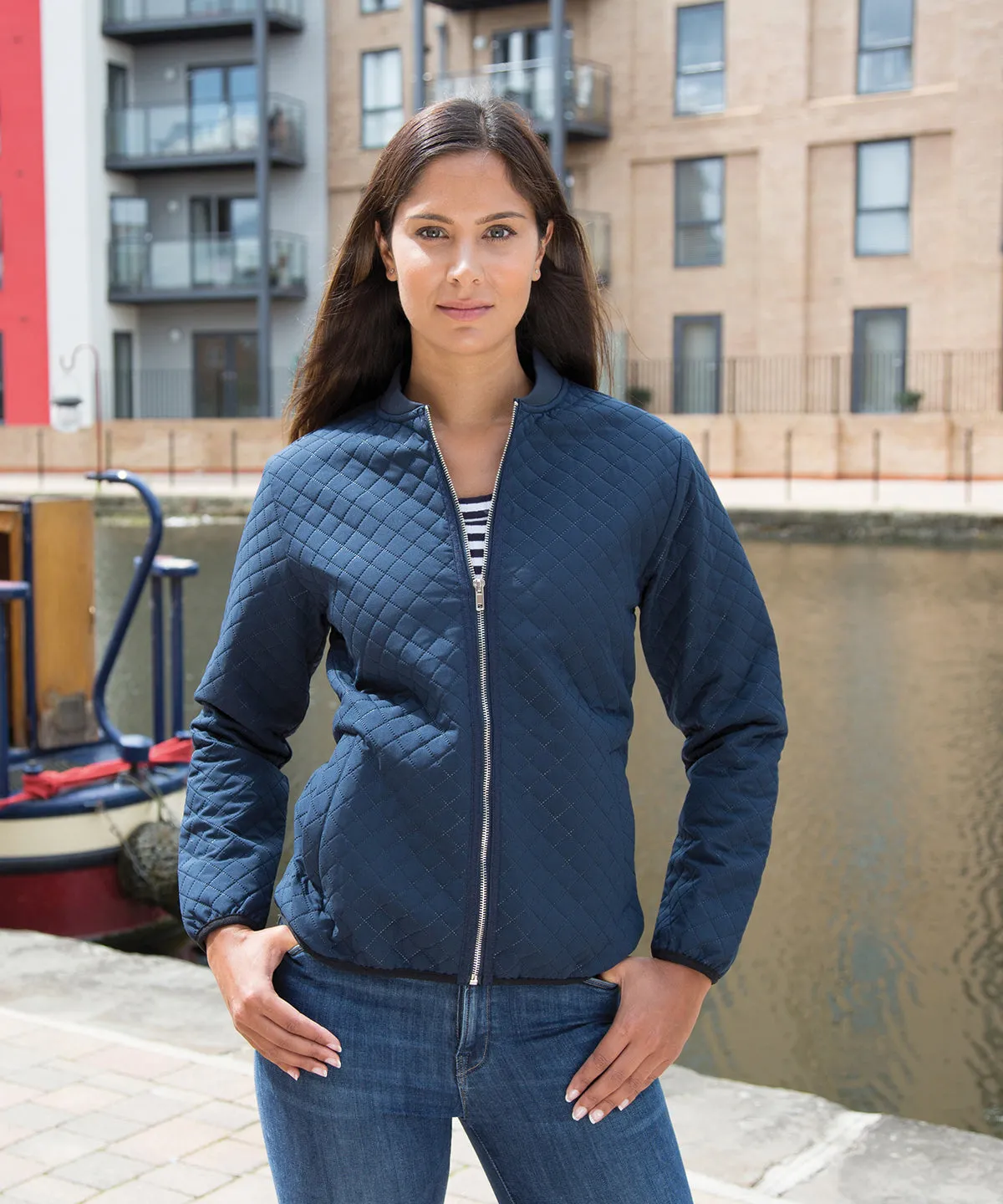 Navy - Women's phantom MA1 softshell bomber