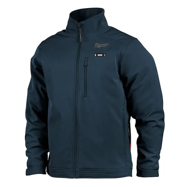 Open Box -  Milwaukee Men's Large M12 12V Lithium-Ion Cordless TOUGHSHELL Navy Blue Heated Jacket with (1) 3.0 Ah Battery and Charger