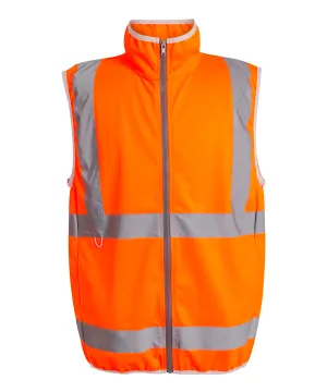 Orange - Pro hi-vis full-zip gilet