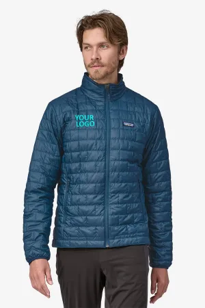 Patagonia Mens Custom Nano Puff Jackets, Lagom Blue