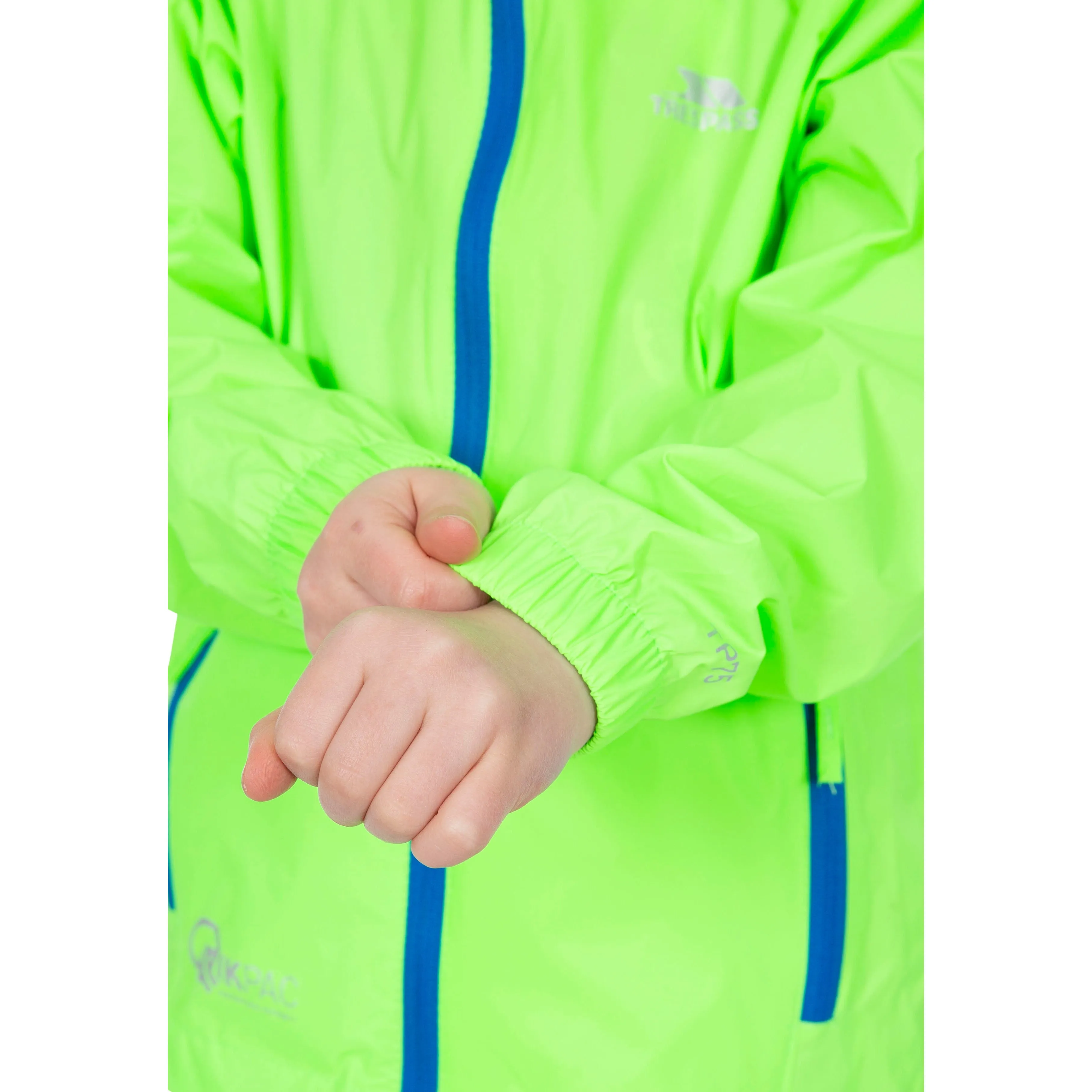 Qikpac Kids Packaway Unpadded Waterproof Jacket in Green Gecko