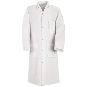 Red Kap Gripper Front Butcher Coat - Spun poly - KS62