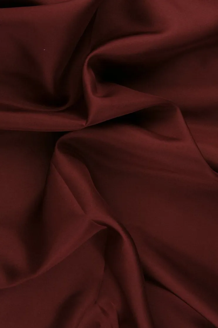 Reddish Brown Habotai Silk Fabric