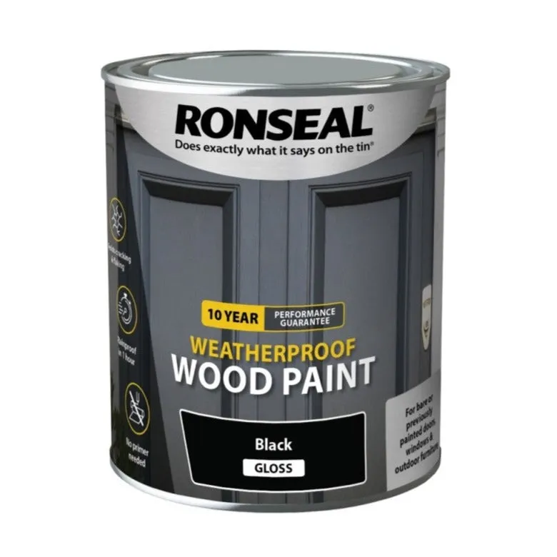 Ronseal 10-Year Weatherproof Gloss Wood Paint