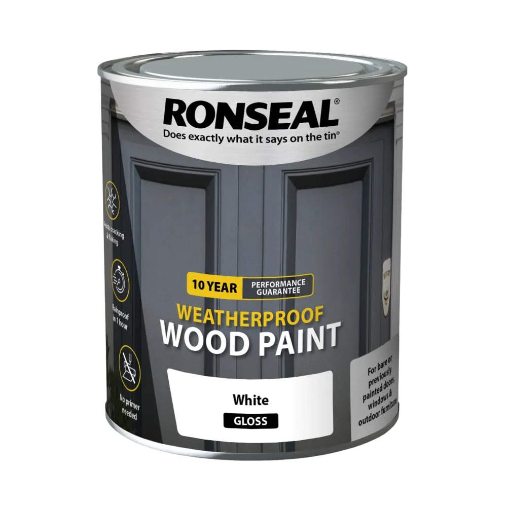 Ronseal 10-Year Weatherproof Gloss Wood Paint