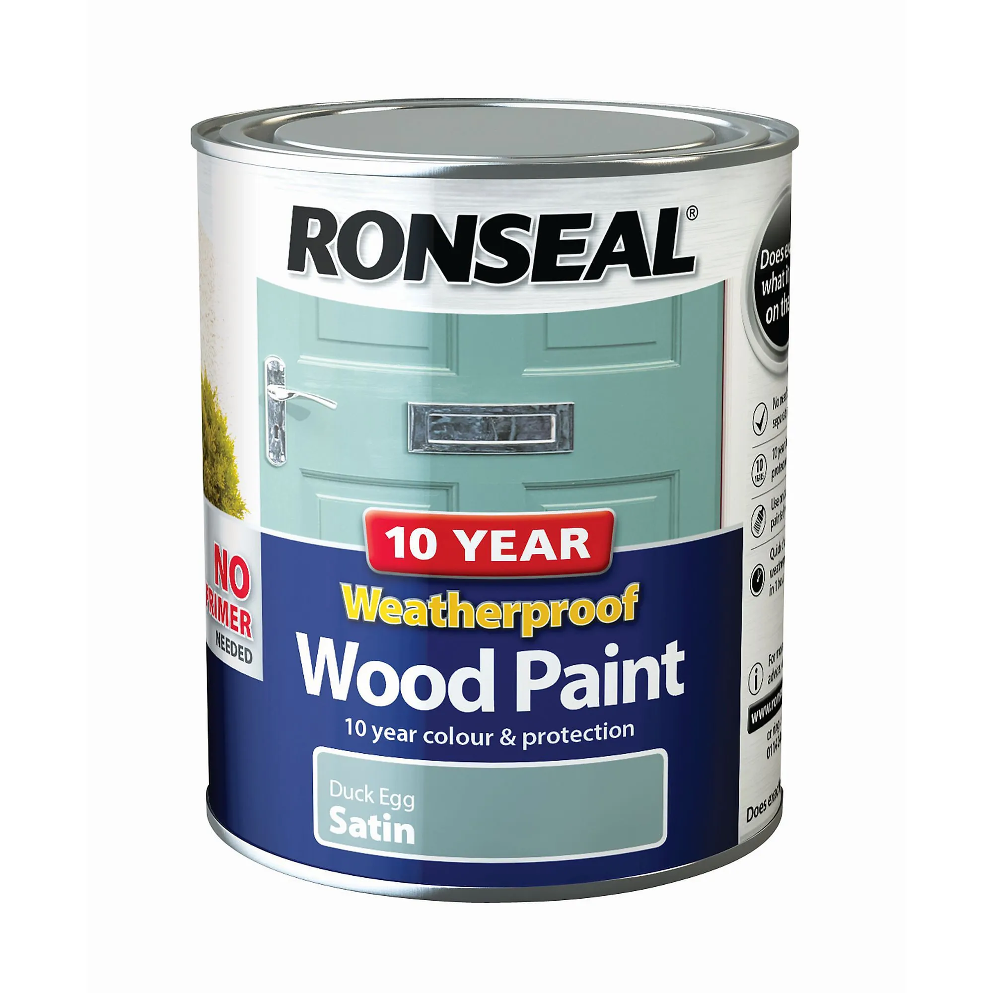 Ronseal 10-Year Weatherproof Satin Wood Paint 750ml