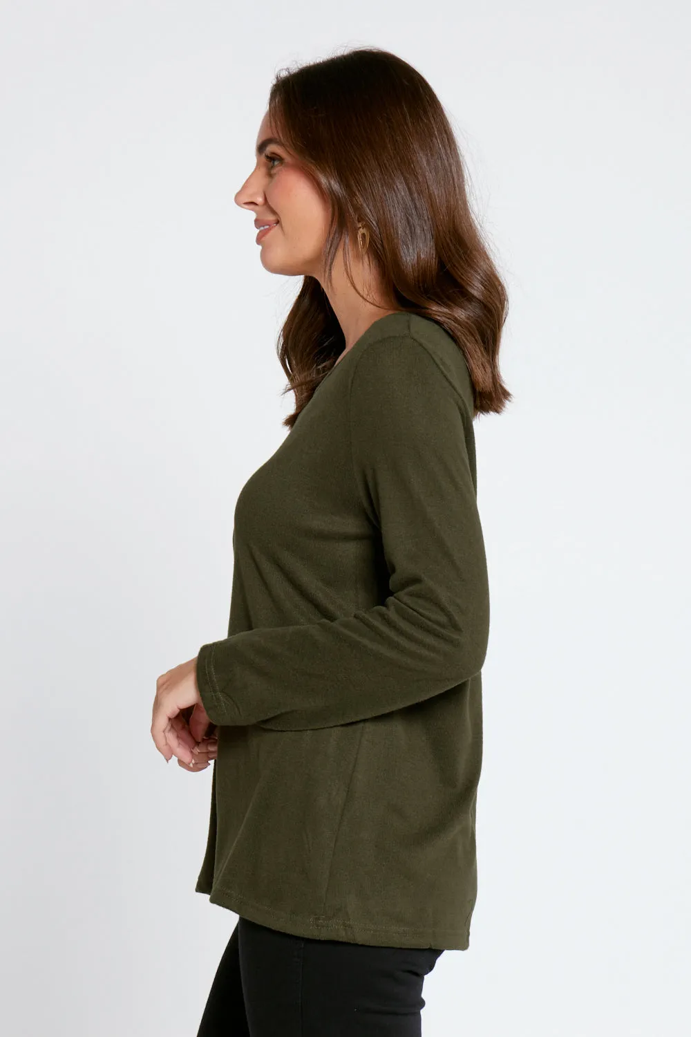 Rory Knit Top - Khaki