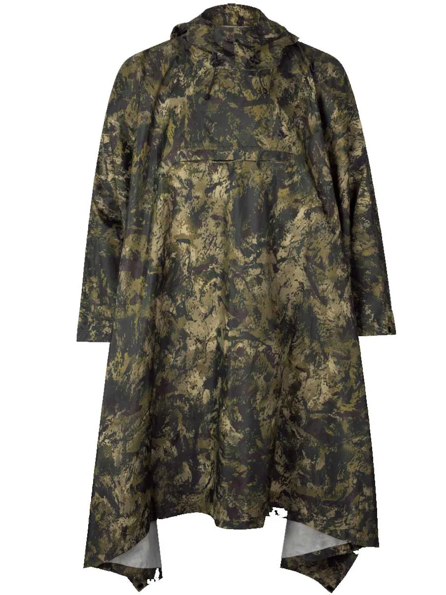 SEELAND Taxus Packable Camo Rain Poncho - InVis Green