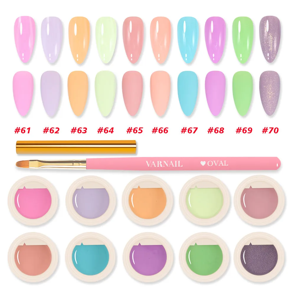 Solid Gel Polish 10 Colors Set - Macaron