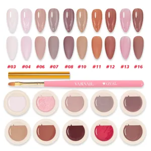 Solid Gel Polish 10 Colors Set - Pink Jade