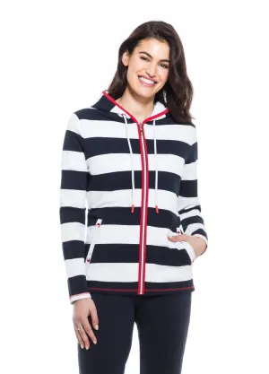 Striped Jacket with Hood