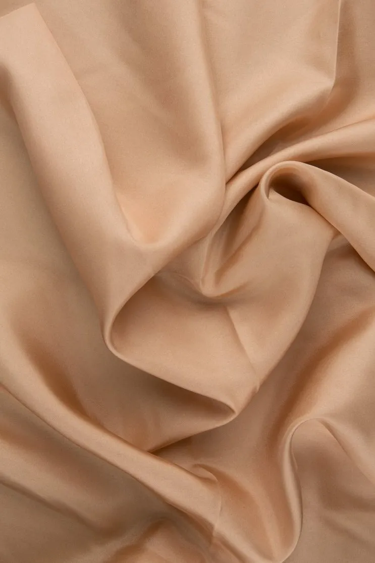 Toasted Almond Habotai Silk Fabric