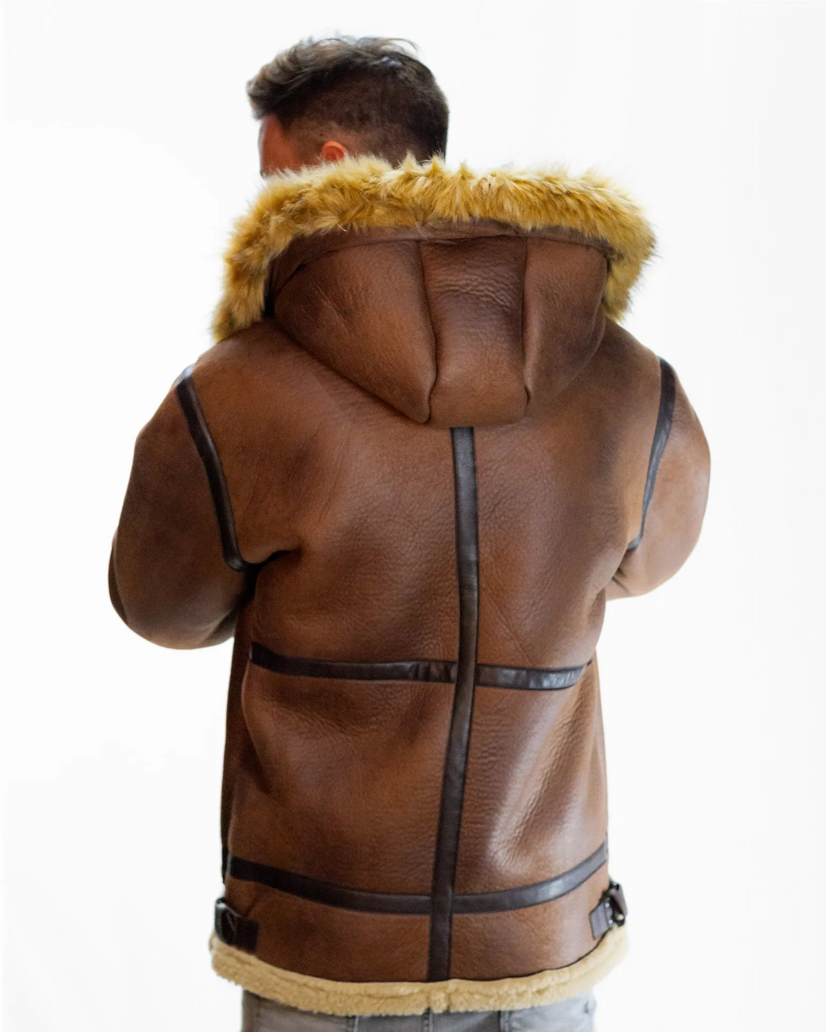 TOP GUN® PREMIUM WOOL-BLEND FAUX SHEARLING COAT