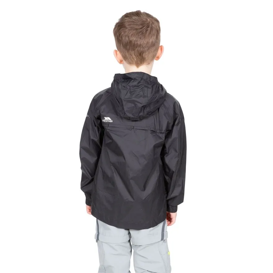 Trespass Qikpac Kids Rain Jacket