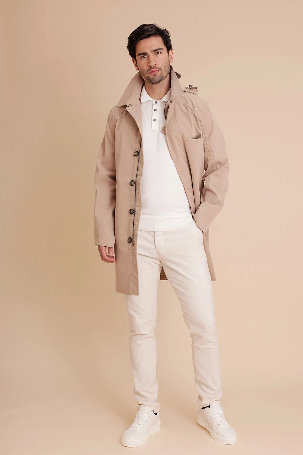 Waterproof Men's Trenchcoat - Beige