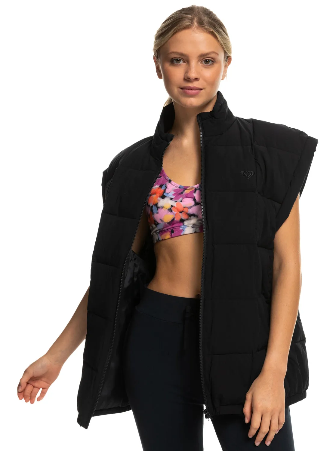 Waves Of Warmth Quilted Vest - Anthracite