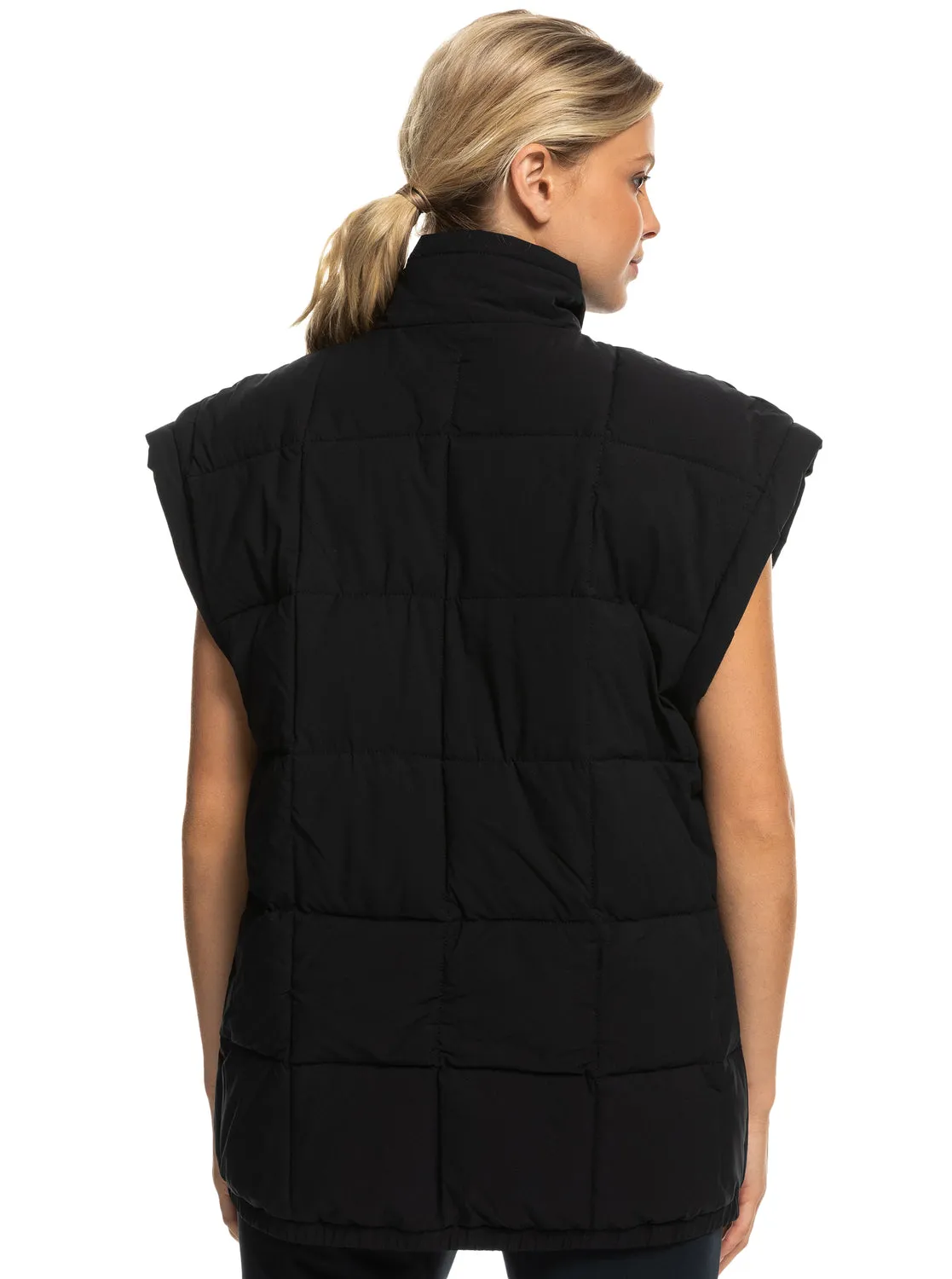 Waves Of Warmth Quilted Vest - Anthracite