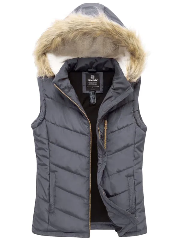 Women's Thicken Vest Quilted Padding Puffer Vest（复制）